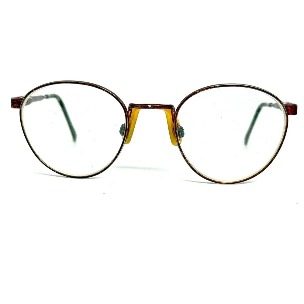 Luxottica Klixx Teen Tortoise Round Eyeglasses Frames 43-18-125 Vintage Style